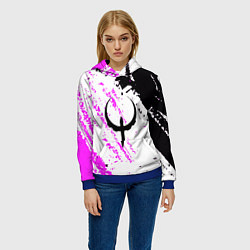 Толстовка-худи женская Quake краски неон, цвет: 3D-синий — фото 2