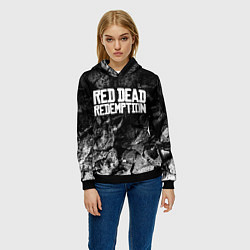 Толстовка-худи женская Red Dead Redemption black graphite, цвет: 3D-черный — фото 2