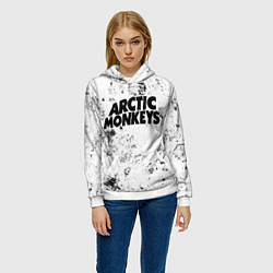 Толстовка-худи женская Arctic Monkeys dirty ice, цвет: 3D-белый — фото 2