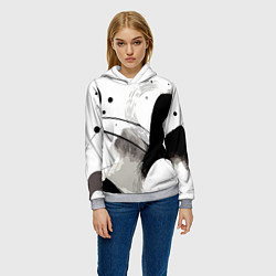 Толстовка-худи женская Нейросеть создала пейзаж, цвет: 3D-меланж — фото 2