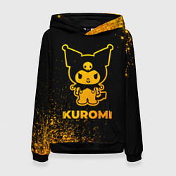 Толстовка-худи женская Kuromi - gold gradient, цвет: 3D-черный