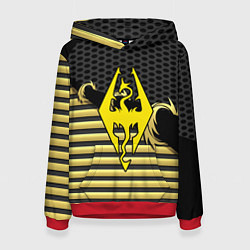 Толстовка-худи женская Skyrim gold edinion, цвет: 3D-красный