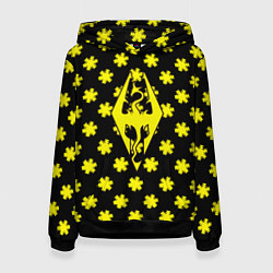 Толстовка-худи женская Skyrim winter game, цвет: 3D-черный