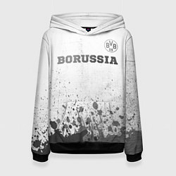 Толстовка-худи женская Borussia - white gradient посередине, цвет: 3D-черный