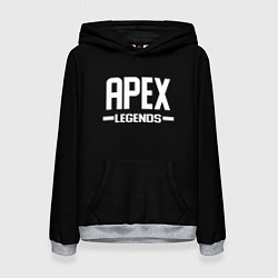 Толстовка-худи женская Apex legends logo white, цвет: 3D-меланж