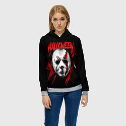 Толстовка-худи женская Halloween Michael Myers, цвет: 3D-меланж — фото 2