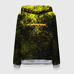 Толстовка-худи женская Cyberpunk брызги красок, цвет: 3D-меланж
