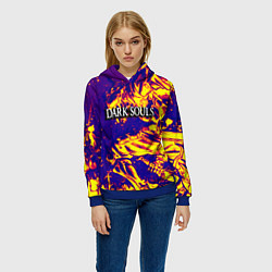 Толстовка-худи женская Darksouls рыцарь, цвет: 3D-синий — фото 2