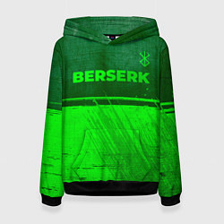 Толстовка-худи женская Berserk - green gradient посередине, цвет: 3D-черный