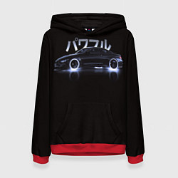 Толстовка-худи женская Neon BMW, цвет: 3D-красный