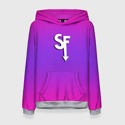 Толстовка-худи женская Sally Face neon gradient, цвет: 3D-меланж
