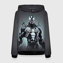 Толстовка-худи женская Симбиот - Веном, цвет: 3D-черный