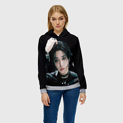 Толстовка-худи женская Stray Kids Han Giant concept, цвет: 3D-меланж — фото 2