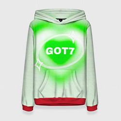 Толстовка-худи женская Got7 сердце, цвет: 3D-красный