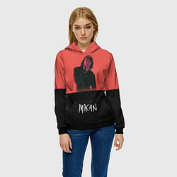 Толстовка-худи женская Macan - Singer, цвет: 3D-черный — фото 2