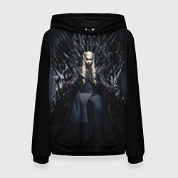 Толстовка-худи женская Дейнерис Таргариен игра престолов, цвет: 3D-черный