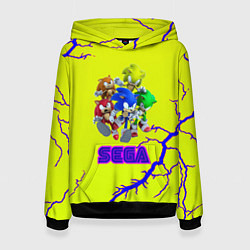 Толстовка-худи женская Sonic storm, цвет: 3D-черный