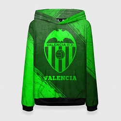 Толстовка-худи женская Valencia - green gradient, цвет: 3D-черный