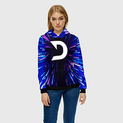 Толстовка-худи женская Deadlock neon energy, цвет: 3D-черный — фото 2