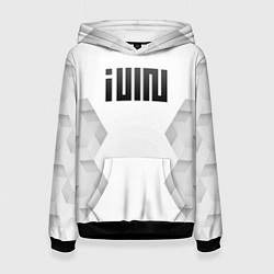 Толстовка-худи женская Gidle white poly, цвет: 3D-черный