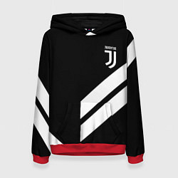 Толстовка-худи женская Juventus line white, цвет: 3D-красный