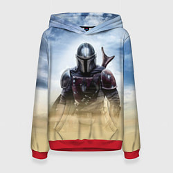 Толстовка-худи женская Дин Джарин - Мандалорец, цвет: 3D-красный