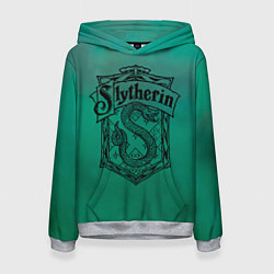Толстовка-худи женская Факультет Слизерин, цвет: 3D-меланж