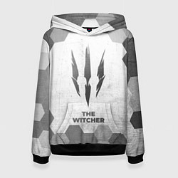 Толстовка-худи женская The Witcher - white gradient, цвет: 3D-черный
