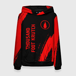 Толстовка-худи женская Thousand Foot Krutch - red gradient вертикально, цвет: 3D-черный