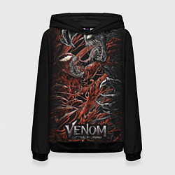 Толстовка-худи женская Venom vs Carnage, цвет: 3D-черный