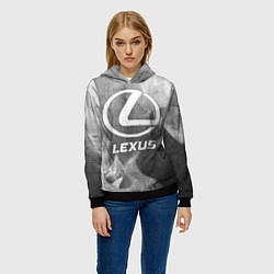 Толстовка-худи женская Lexus - grey gradient, цвет: 3D-черный — фото 2