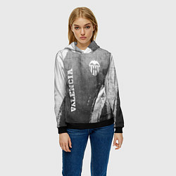 Толстовка-худи женская Valencia - grey gradient вертикально, цвет: 3D-черный — фото 2