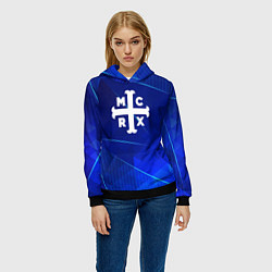 Толстовка-худи женская My Chemical Romance blue poly, цвет: 3D-черный — фото 2