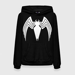 Толстовка-худи женская Venom - spider logo, цвет: 3D-черный