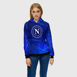 Толстовка-худи женская Napoli blue poly, цвет: 3D-черный — фото 2