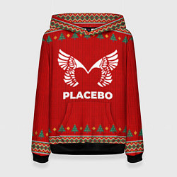 Толстовка-худи женская Placebo new year, цвет: 3D-черный