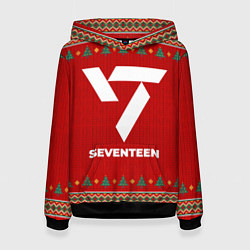 Толстовка-худи женская Seventeen new year, цвет: 3D-черный