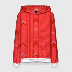Толстовка-худи женская Закулисье красные обои, цвет: 3D-белый