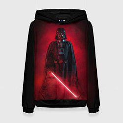 Толстовка-худи женская Дарт Вейдер - владыка ситх, цвет: 3D-черный