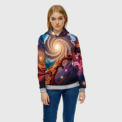 Толстовка-худи женская Энергия космоса, цвет: 3D-меланж — фото 2