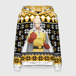 Толстовка-худи женская One-Punch Man sweater, цвет: 3D-белый