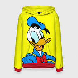 Толстовка-худи женская Дональд Дак, цвет: 3D-красный