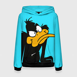 Толстовка-худи женская Даффи Дак, цвет: 3D-черный