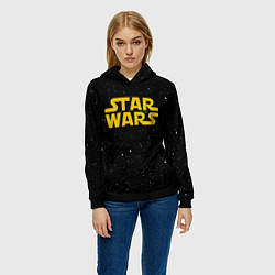 Толстовка-худи женская Star wars, цвет: 3D-черный — фото 2