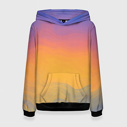 Толстовка-худи женская Яркий градиент, цвет: 3D-черный