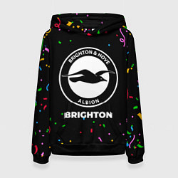 Толстовка-худи женская Brighton конфети, цвет: 3D-черный