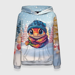 Толстовка-худи женская Маленькая милая змейка 2025, цвет: 3D-меланж