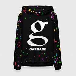 Толстовка-худи женская Garbage конфети, цвет: 3D-черный
