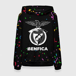 Толстовка-худи женская Benfica конфети, цвет: 3D-черный