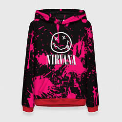 Толстовка-худи женская Nirvana pink color, цвет: 3D-красный